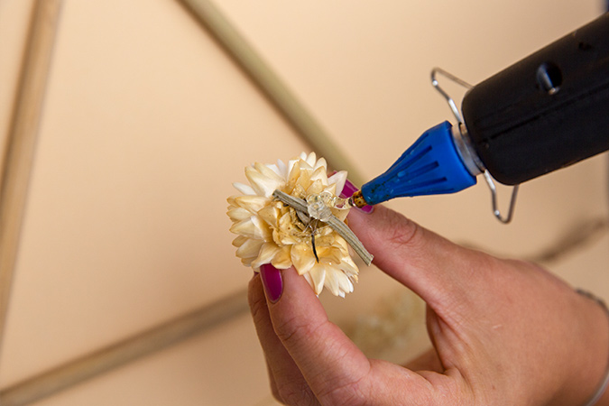DIY Trockenblumen Triangel