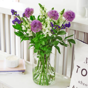 Allium, Löwenmäulchen, Statice, Ruscus