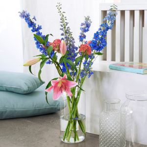 Delphinium, Celosia & Lilien