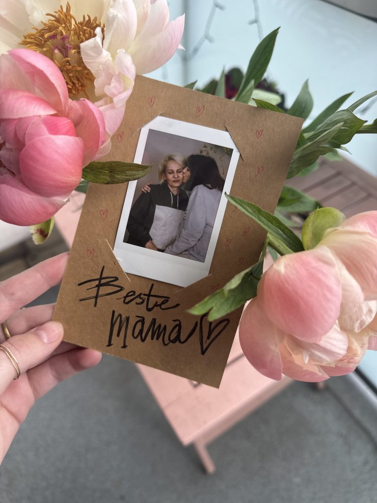 Karte mit Polaroid