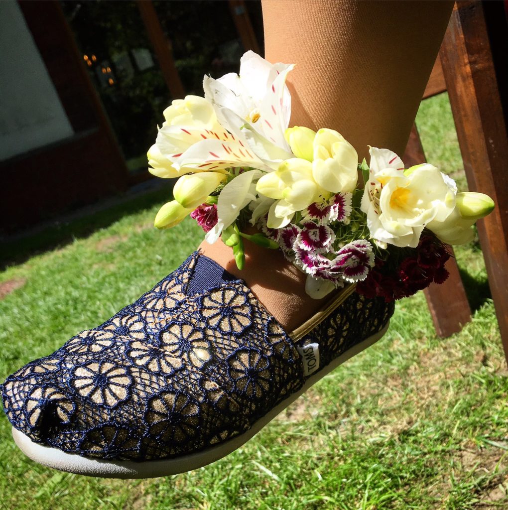 DIY-Blumenband am Fuß